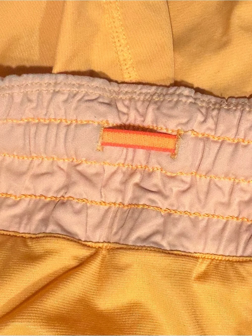 LULULEMON Women’s “Track That” Shorts 4” High Rise 2 Tone Orange Size 8 EUC!